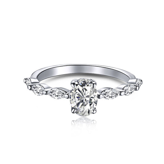 [Perla Lux]0.75 Carat Luxurious Vibrant Elongated Cushion Cut Daily Ring