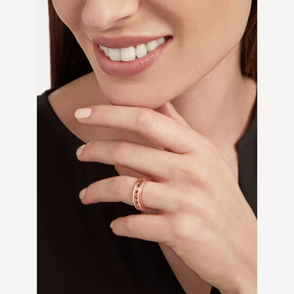 [Perla Lux]ZERO 1 ONE-BAND WITH OPENWORK LOGO SPIRAL RING