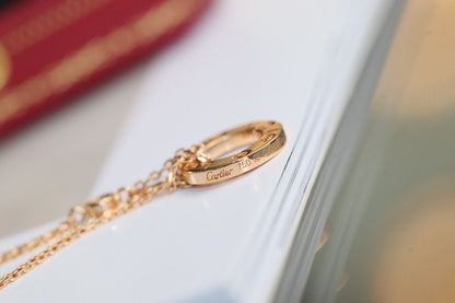 [Perla Lux]LOVE NECKLACE ADJUSTABLE ROSE GOLD 2 DIAMOND