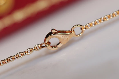 [Perla Lux]LOVE NECKLACE PINK GOLD AND SILVER