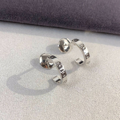 [Perla Lux]LOVE EARRINGS 2.65MM SILVER