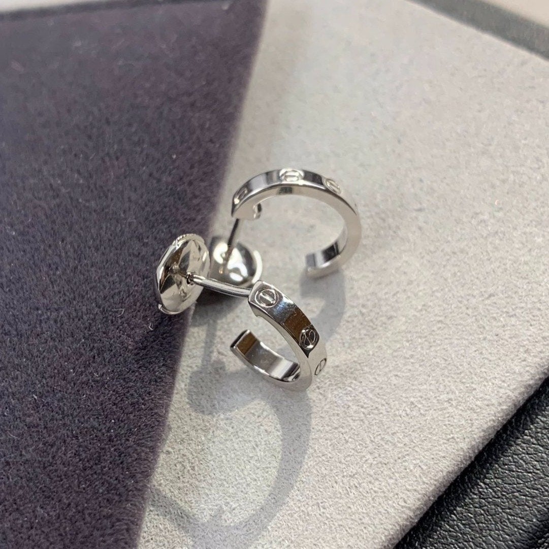 [Perla Lux]LOVE EARRINGS 2.65MM SILVER