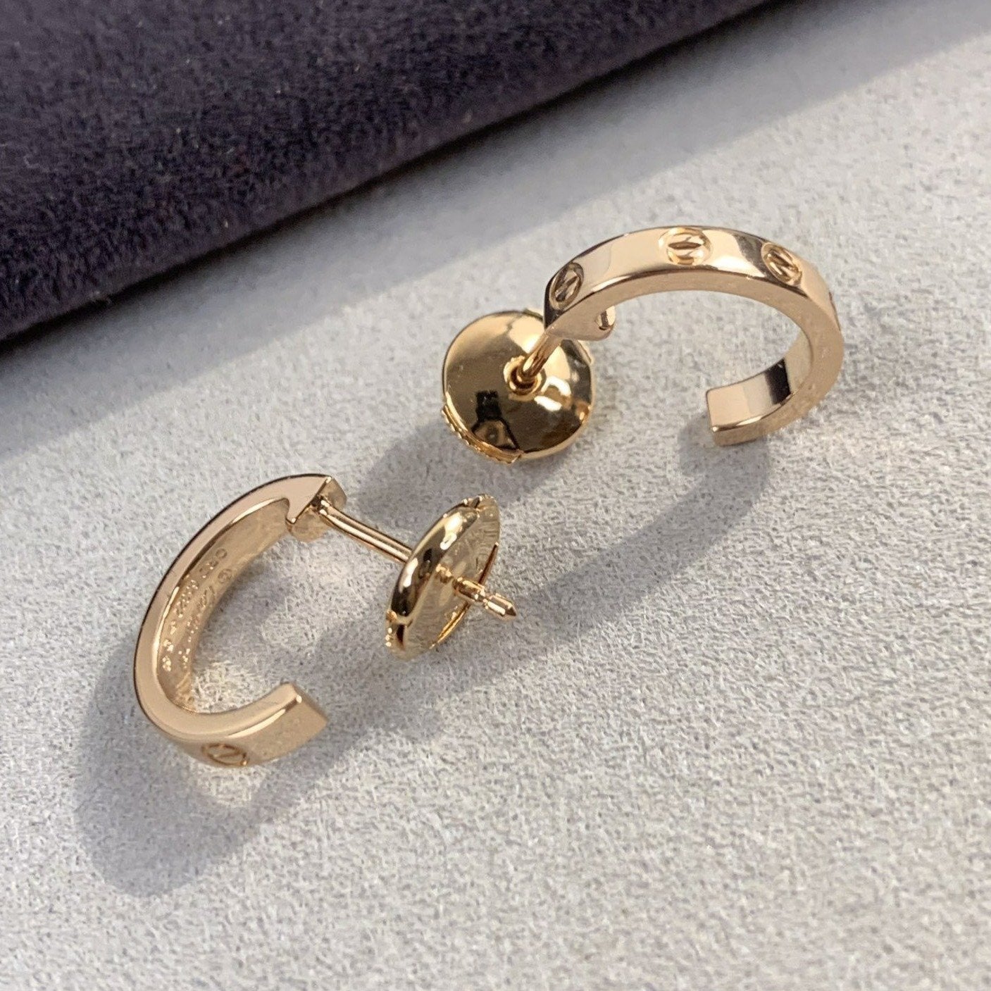 [Perla Lux]LOVE EARRINGS 2.65MM PINK GOLD
