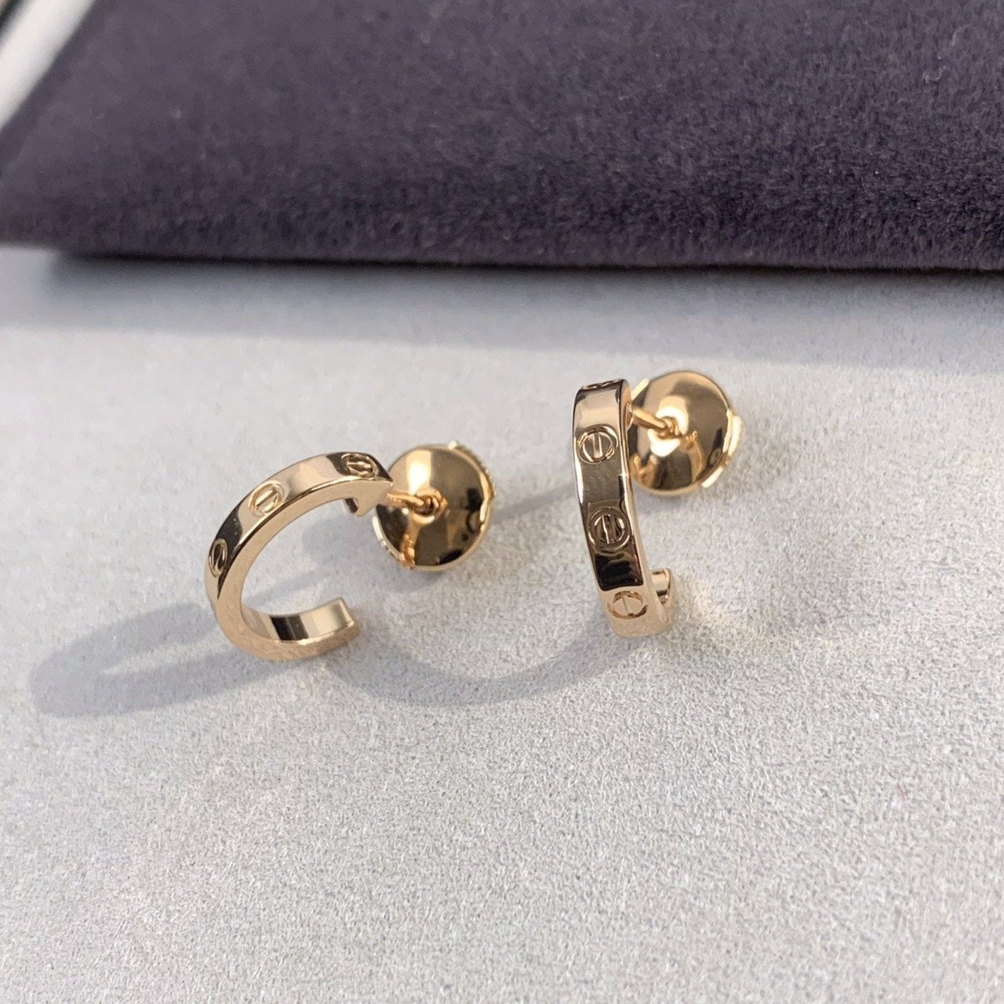 [Perla Lux]LOVE EARRINGS 2.65MM PINK GOLD