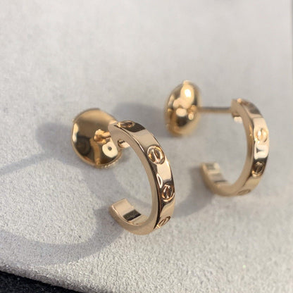 [Perla Lux]LOVE EARRINGS 2.65MM PINK GOLD