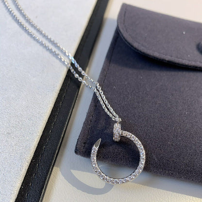 [Perla Lux]JUSTE NECKLACE SILVER DIAMONDS