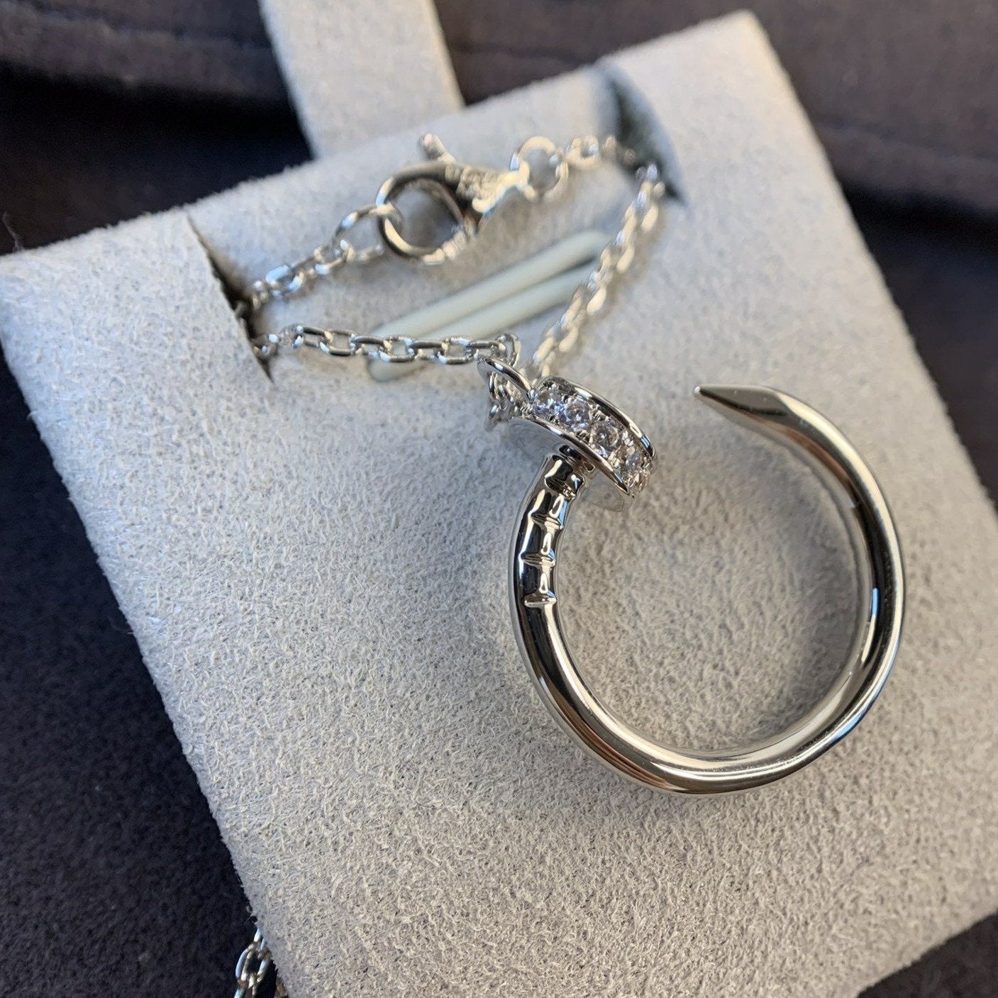 [Perla Lux]JUSTE NECKLACE SILVER DIAMONDS