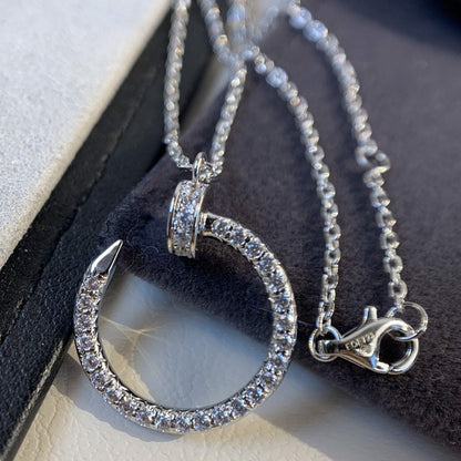 [Perla Lux]JUSTE NECKLACE SILVER DIAMONDS