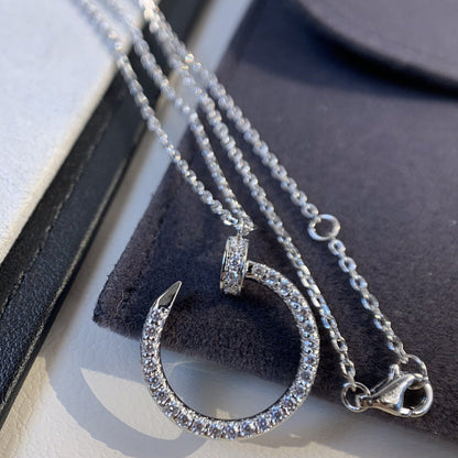 [Perla Lux]JUSTE NECKLACE SILVER DIAMONDS