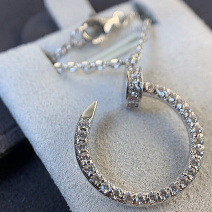 [Perla Lux]JUSTE NECKLACE SILVER DIAMONDS