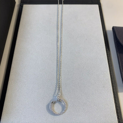 [Perla Lux]JUSTE NECKLACE SILVER DIAMONDS