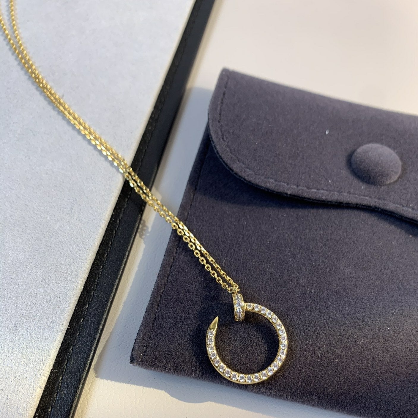 [Perla Lux]JUSTE NECKLACE GOLD DIAMONDS