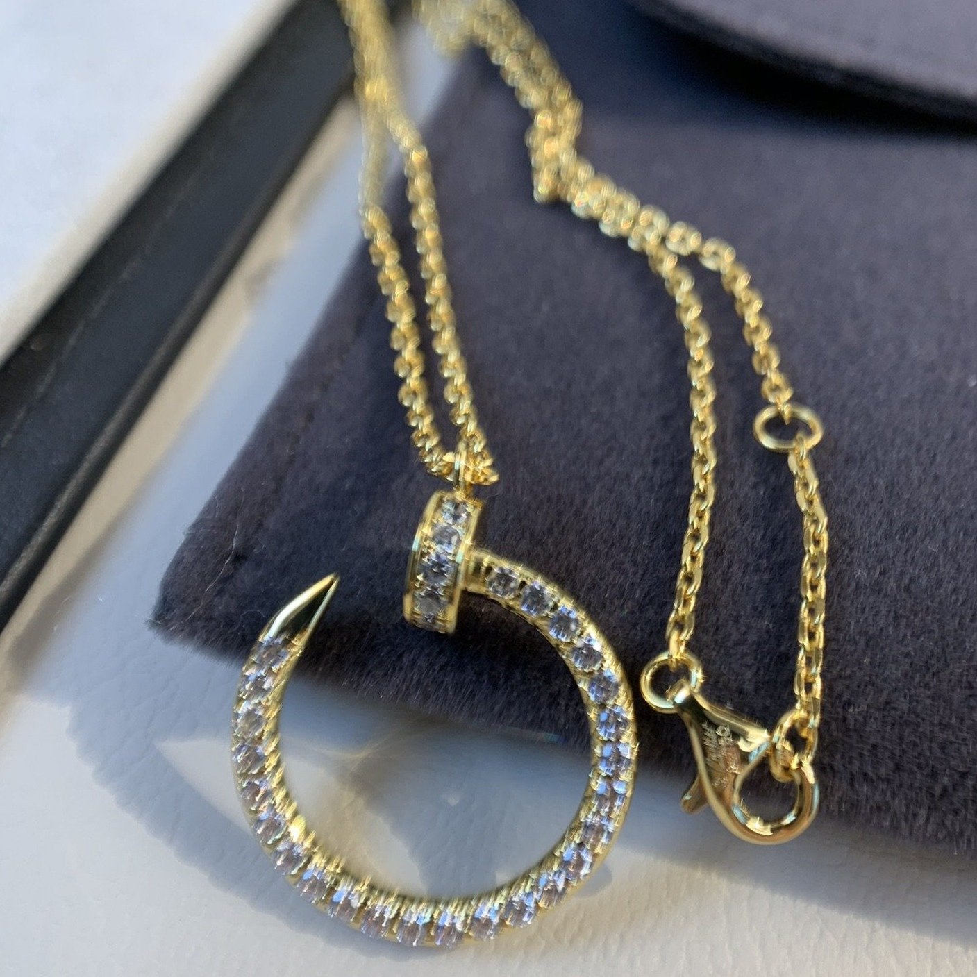 [Perla Lux]JUSTE NECKLACE GOLD DIAMONDS