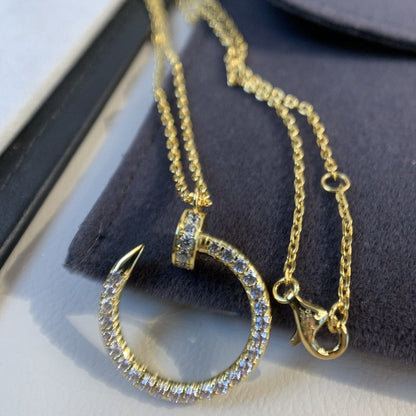 [Perla Lux]JUSTE NECKLACE GOLD DIAMONDS