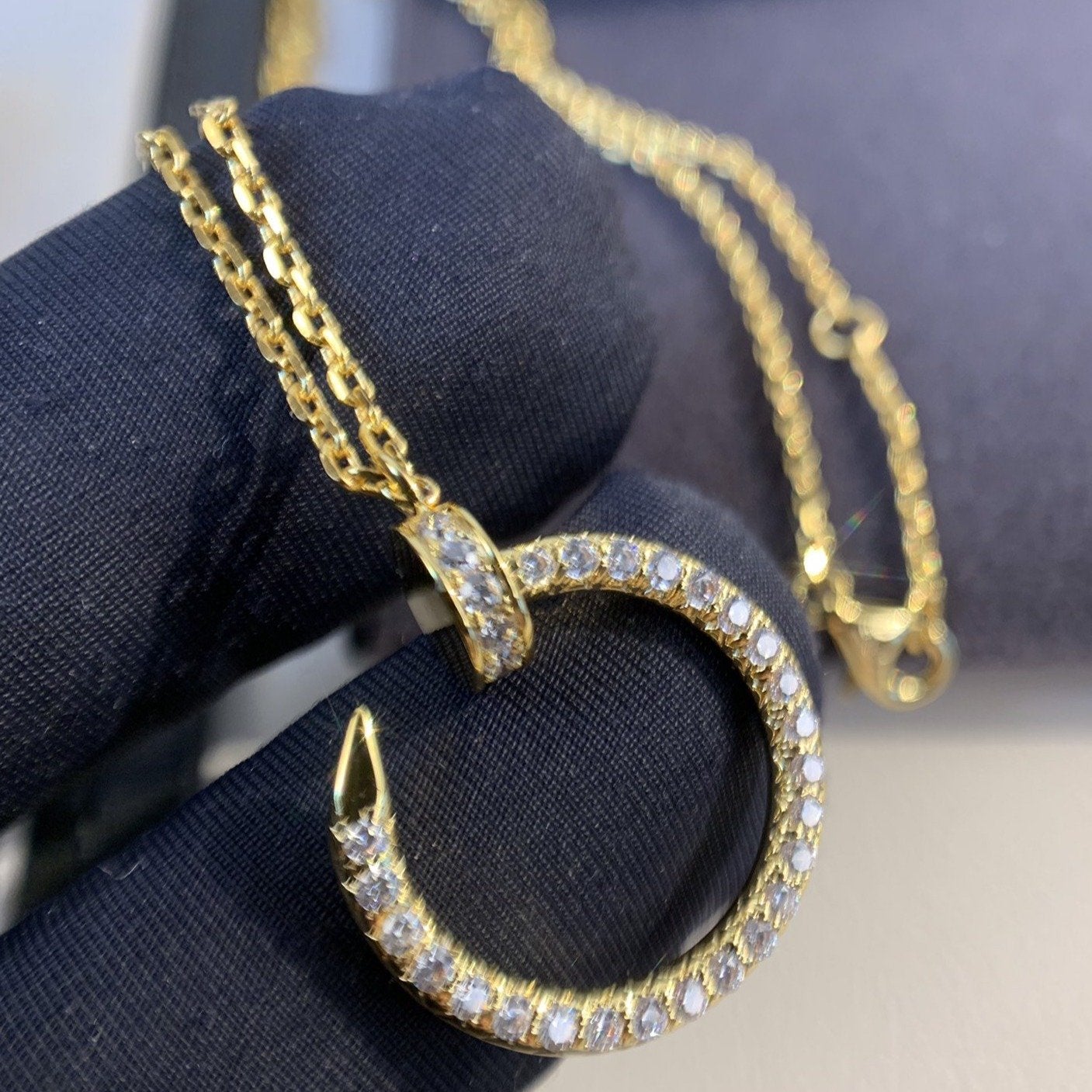 [Perla Lux]JUSTE NECKLACE GOLD DIAMONDS
