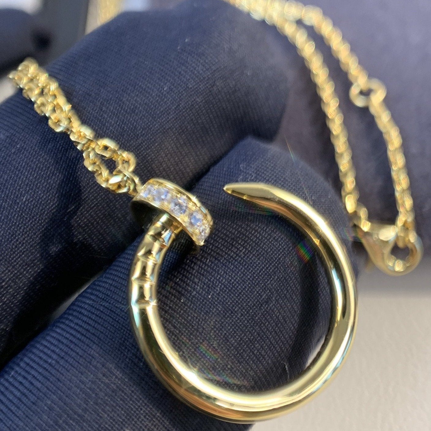 [Perla Lux]JUSTE NECKLACE GOLD DIAMONDS
