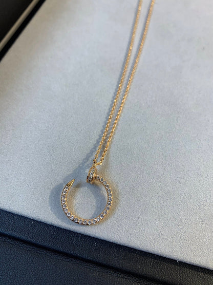 [Perla Lux]JUSTE NECKLACE PINK GOLD DIAMONDS