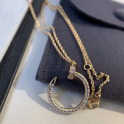 [Perla Lux]JUSTE NECKLACE PINK GOLD DIAMONDS