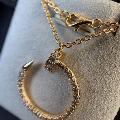 [Perla Lux]JUSTE NECKLACE PINK GOLD DIAMONDS