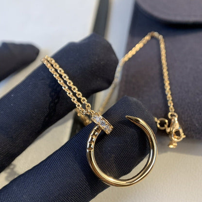 [Perla Lux]JUSTE NECKLACE PINK GOLD DIAMONDS
