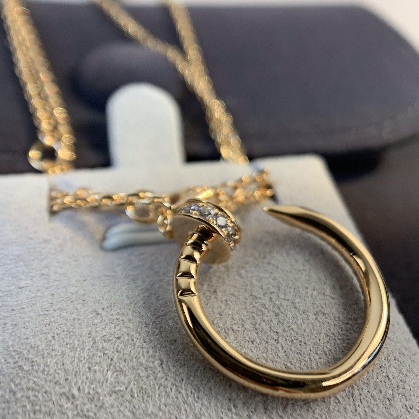 [Perla Lux]JUSTE NECKLACE PINK GOLD DIAMONDS