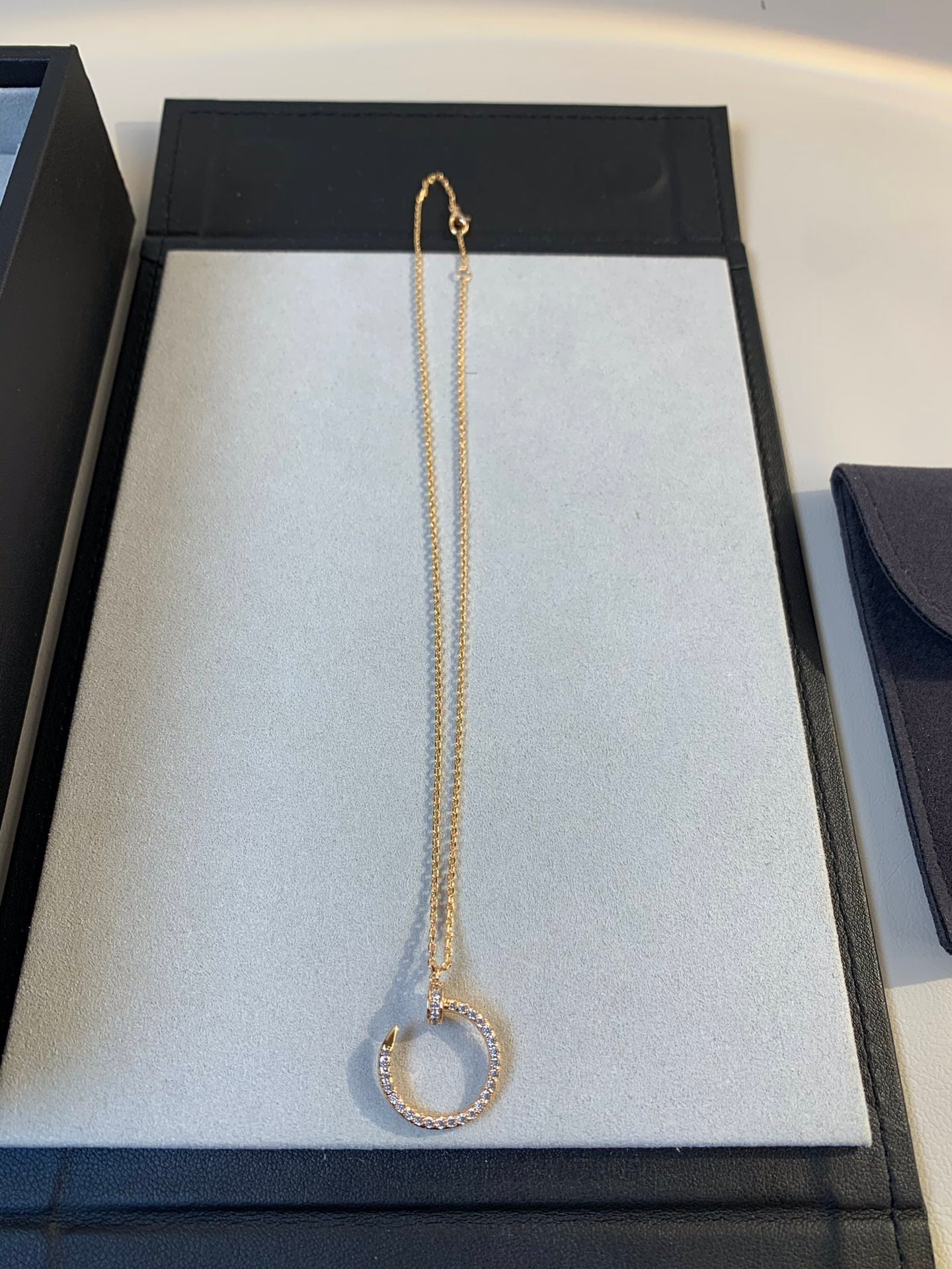 [Perla Lux]JUSTE NECKLACE PINK GOLD DIAMONDS
