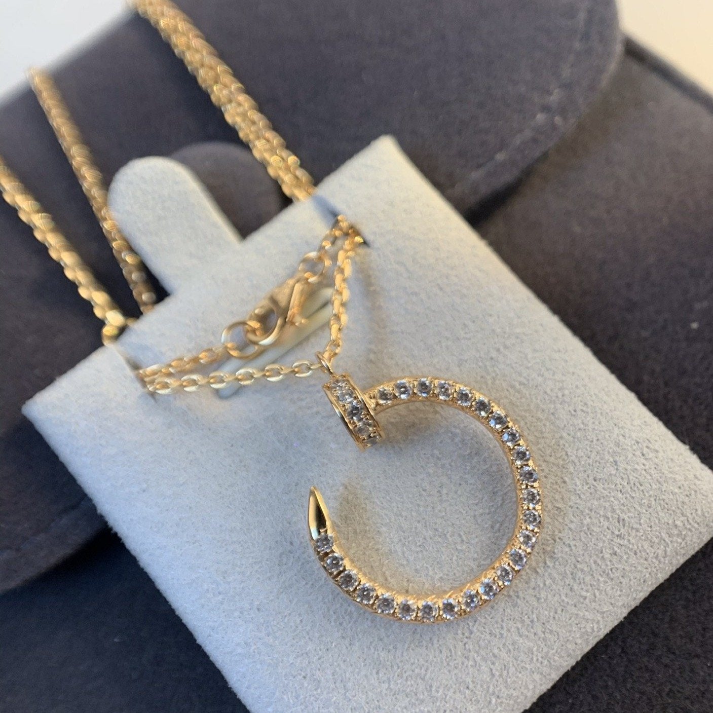 [Perla Lux]JUSTE NECKLACE PINK GOLD DIAMONDS