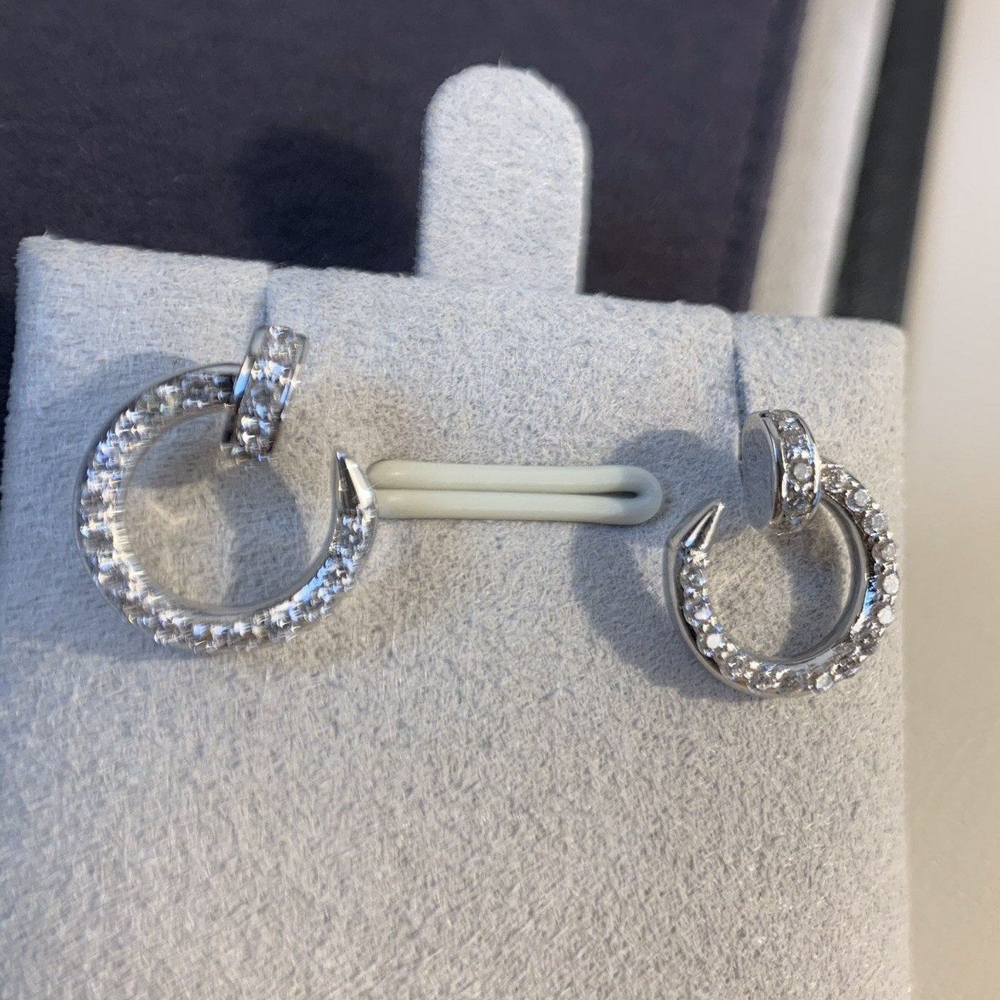 [Perla Lux]JUSTE EARRINGS SILVER DIAMONDS