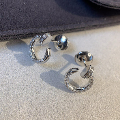 [Perla Lux]JUSTE EARRINGS SILVER DIAMONDS
