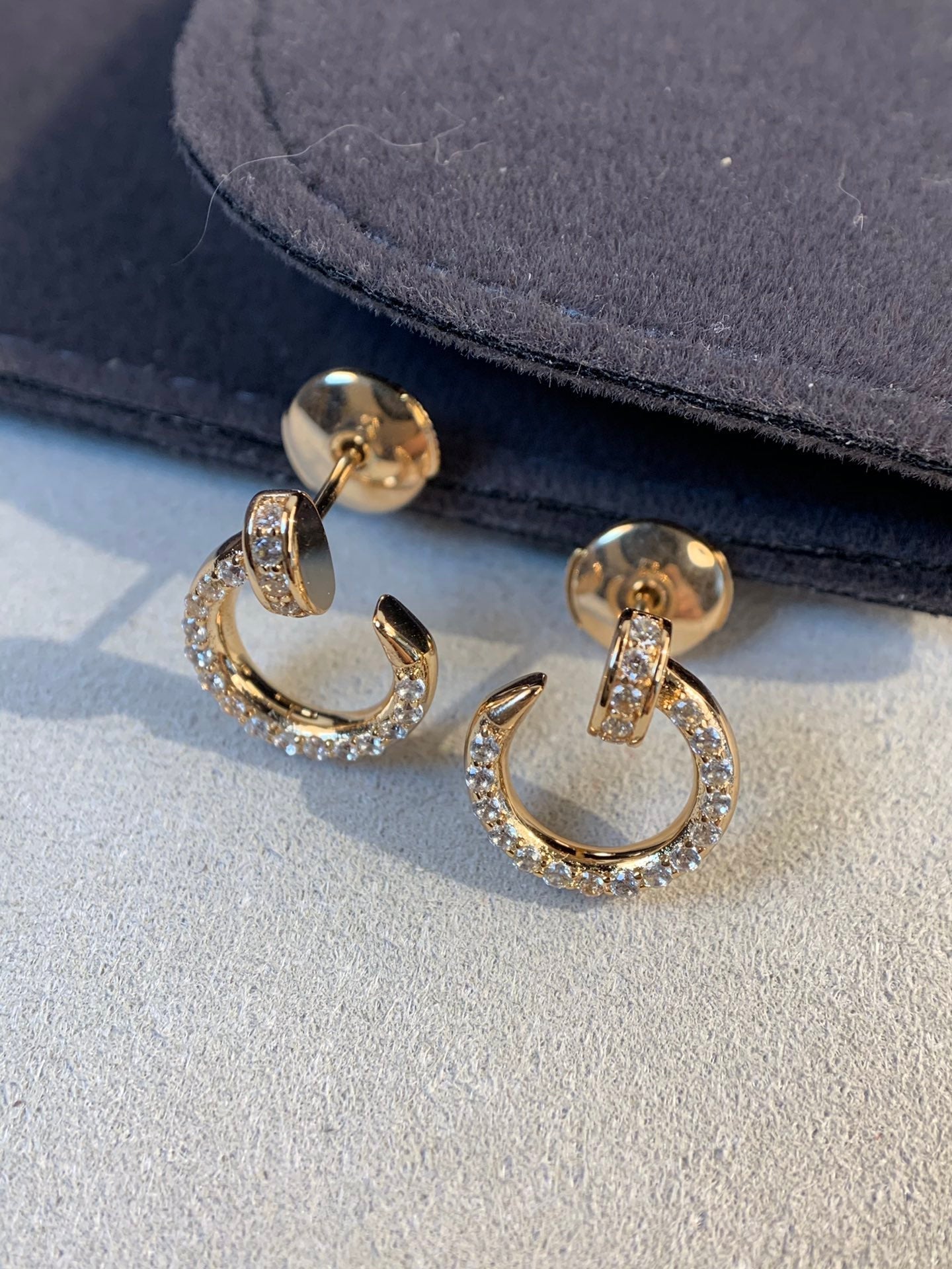 [Perla Lux]JUSTE EARRINGS GOLD DIAMONDS