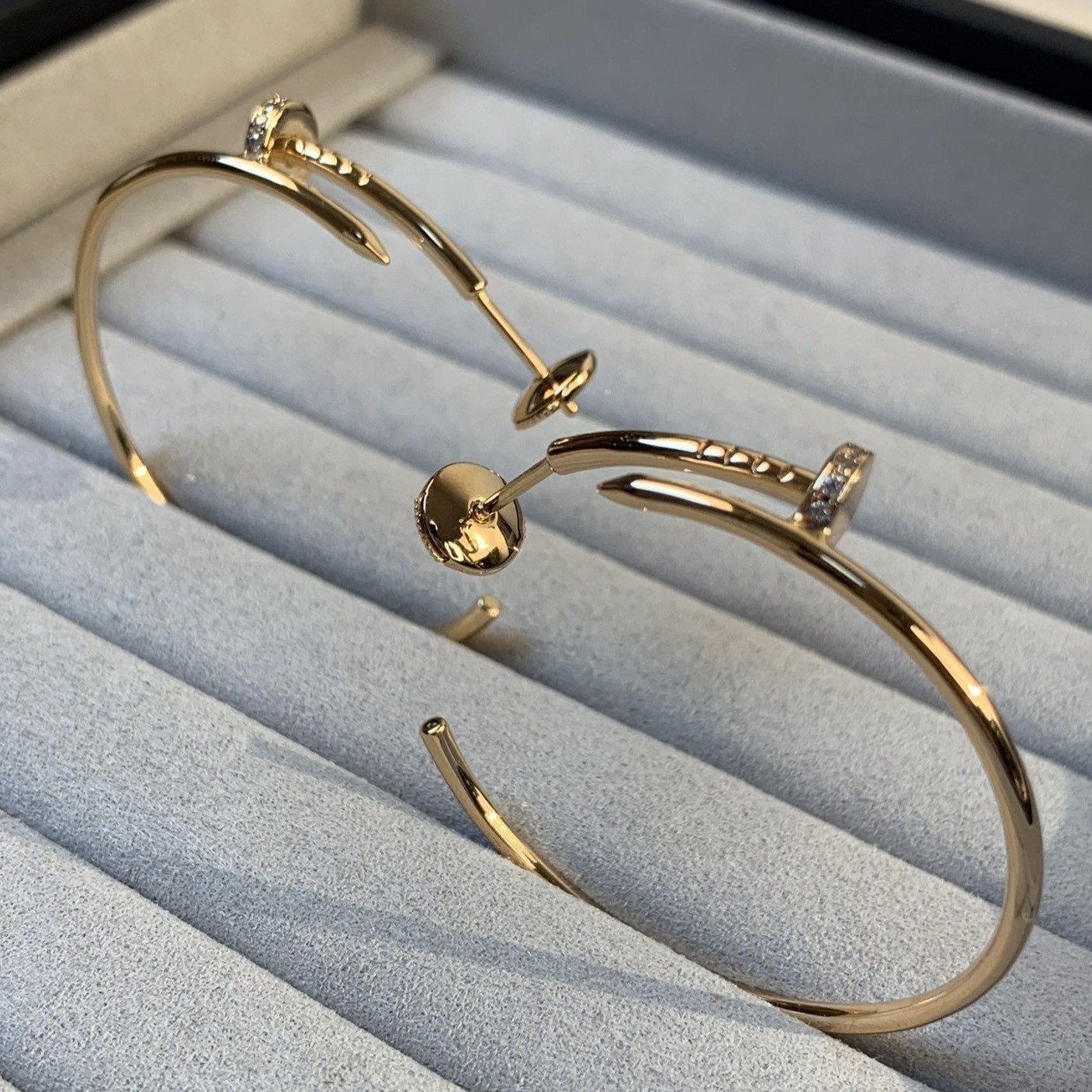 [Perla Lux]JUSTE EARRINGS GOLD DIAMONDS 1.8MM
