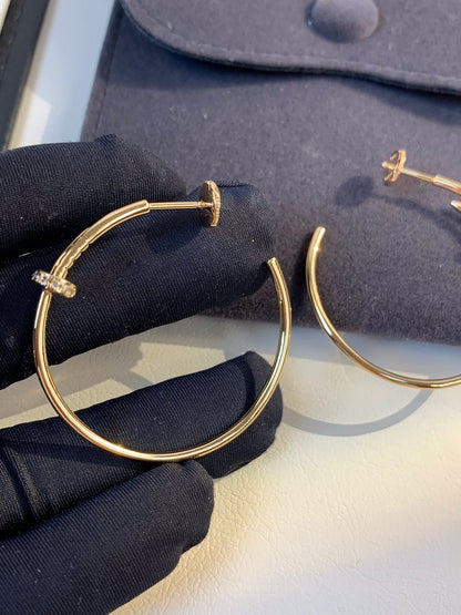 [Perla Lux]JUSTE EARRINGS GOLD DIAMONDS 1.8MM