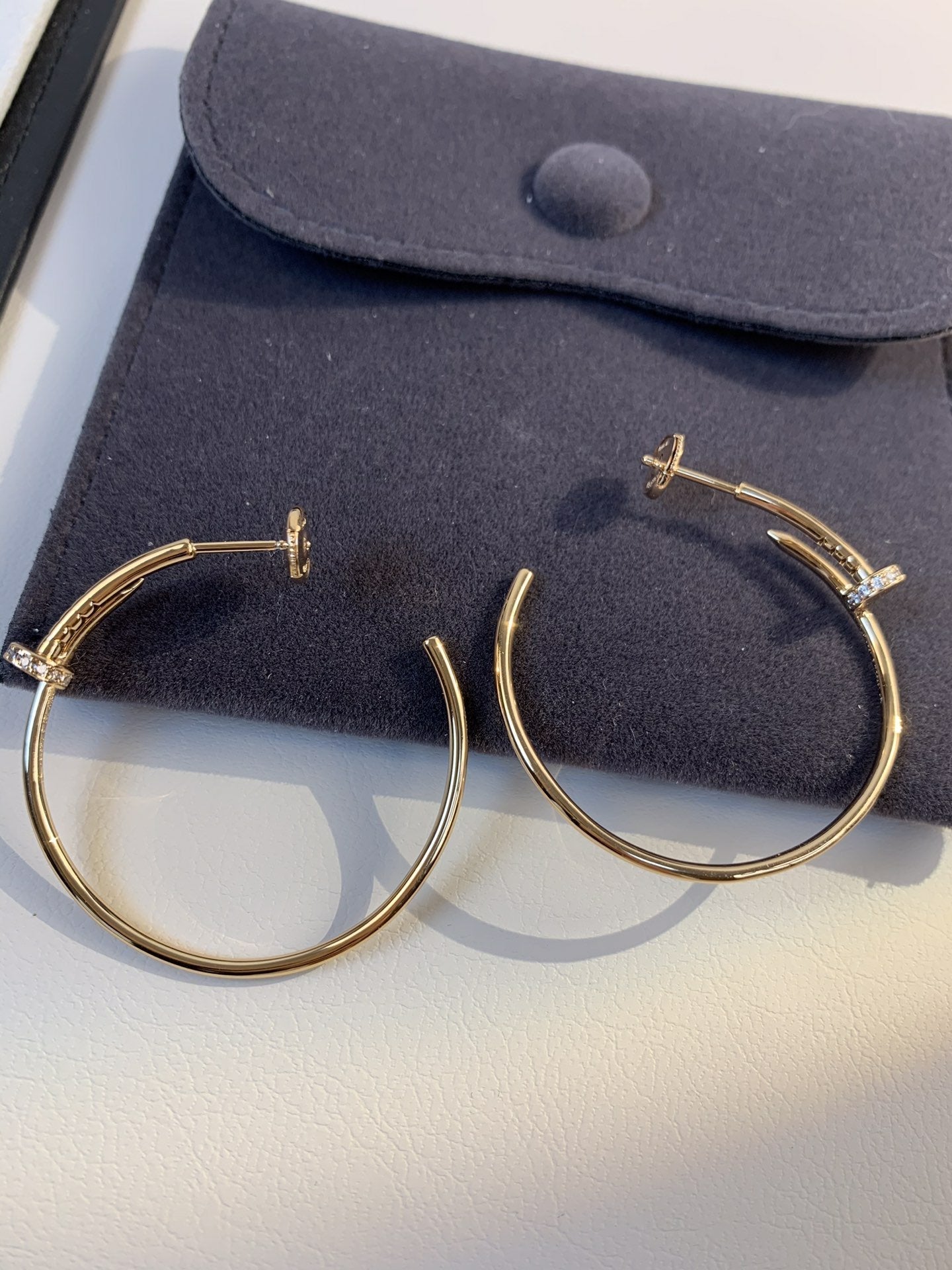 [Perla Lux]JUSTE EARRINGS GOLD DIAMONDS 1.8MM