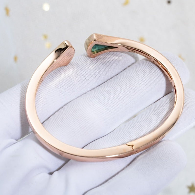 [Perla Lux]DREAM BRACELET OPEN MALACHITE PINK GOLD