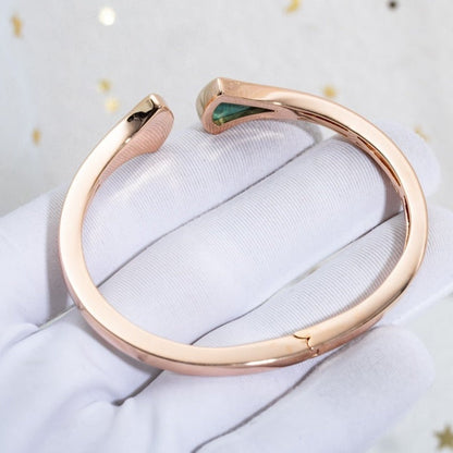 [Perla Lux]DREAM BRACELET OPEN MALACHITE PINK GOLD