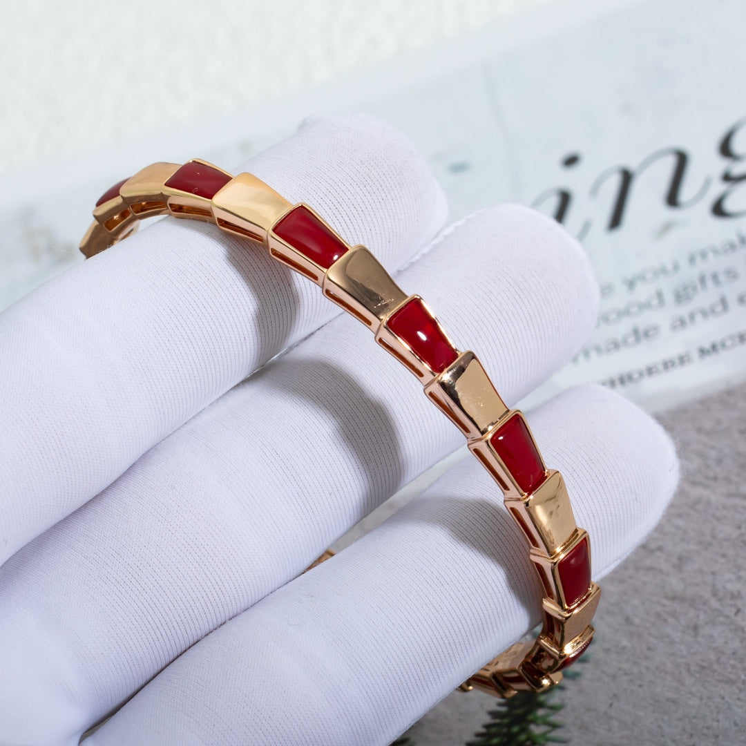 [Perla Lux]SERPENTI BRACELET PINK GOLD RUBELLITE