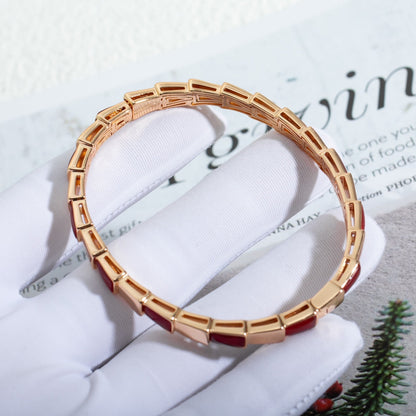[Perla Lux]SERPENTI BRACELET PINK GOLD RUBELLITE