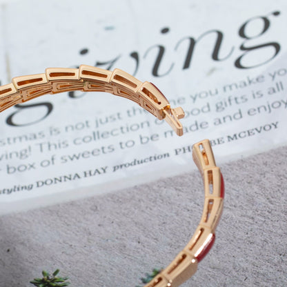 [Perla Lux]SERPENTI BRACELET PINK GOLD RUBELLITE