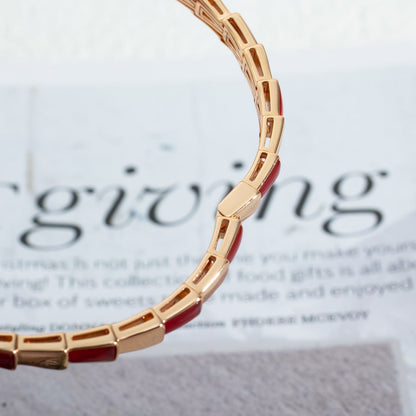 [Perla Lux]SERPENTI BRACELET PINK GOLD RUBELLITE