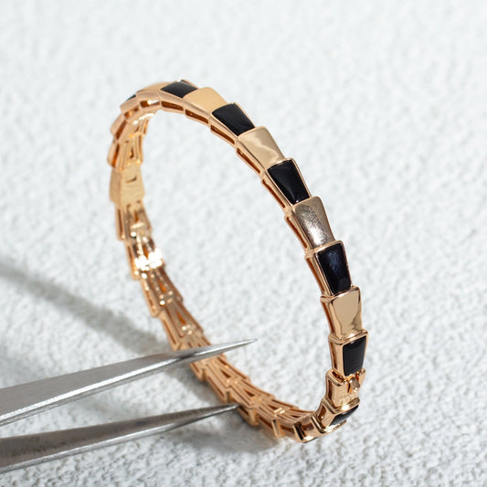 [Perla Lux]SERPENTI BRACELET PINK GOLD ONYX