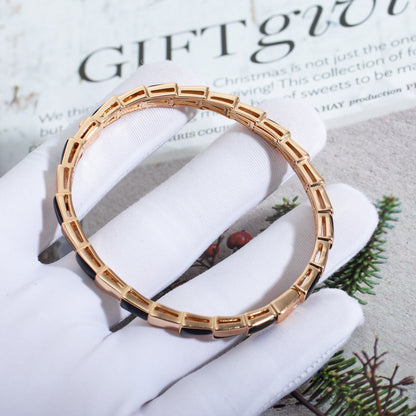 [Perla Lux]SERPENTI BRACELET PINK GOLD ONYX