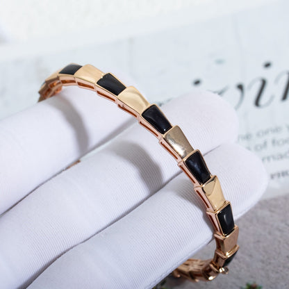 [Perla Lux]SERPENTI BRACELET PINK GOLD ONYX