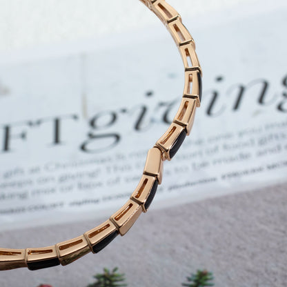 [Perla Lux]SERPENTI BRACELET PINK GOLD ONYX