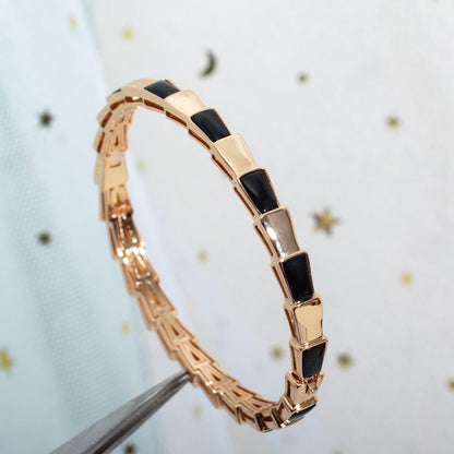 [Perla Lux]SERPENTI BRACELET PINK GOLD ONYX