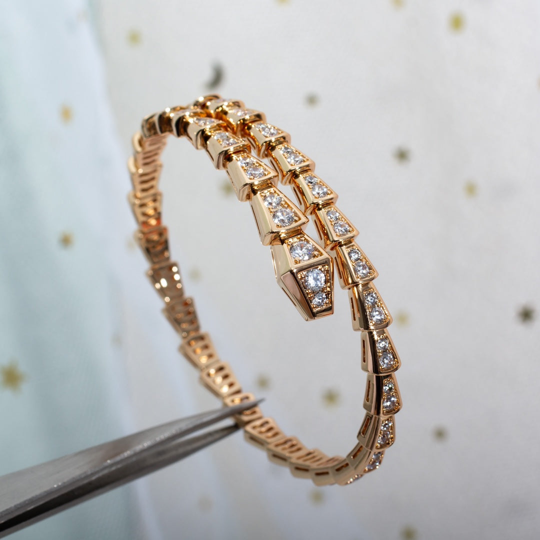 [Perla Lux]SERPENTI BRACELET 6.8MM PINK GOLD DIAMOND