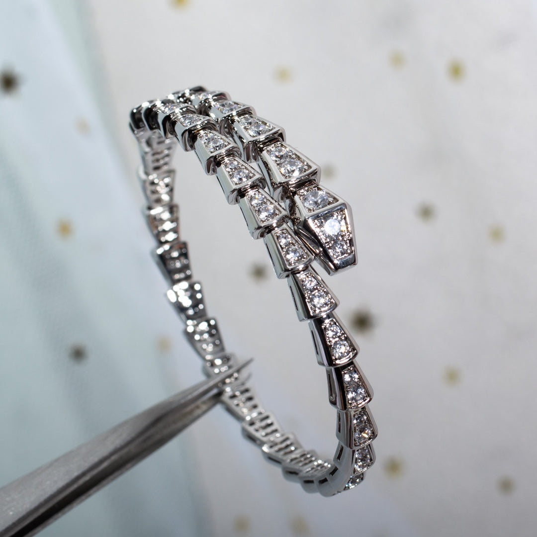 [Perla Lux]SERPENTI BRACELET 6MM SILVER DIAMOND