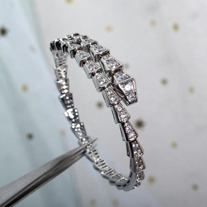 [Perla Lux]SERPENTI BRACELET 6MM SILVER DIAMOND