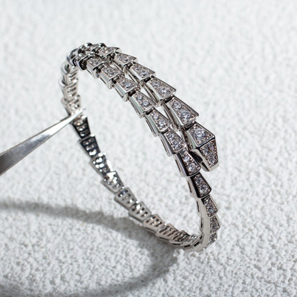 [Perla Lux]SERPENTI BRACELET 6MM SILVER DIAMOND