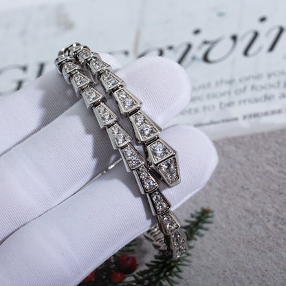[Perla Lux]SERPENTI BRACELET 6MM SILVER DIAMOND