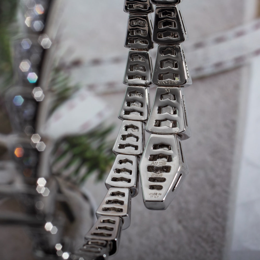 [Perla Lux]SERPENTI BRACELET 6MM SILVER DIAMOND